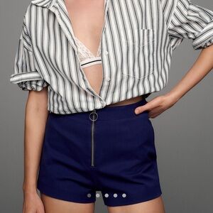 Anthropologie Maeve Zippered Micro Shorts
